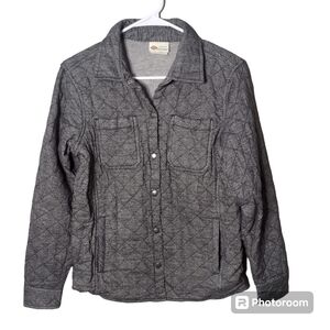 Dickies Women's Quilted Flannel Shirt Jacket Grey‎ Size M